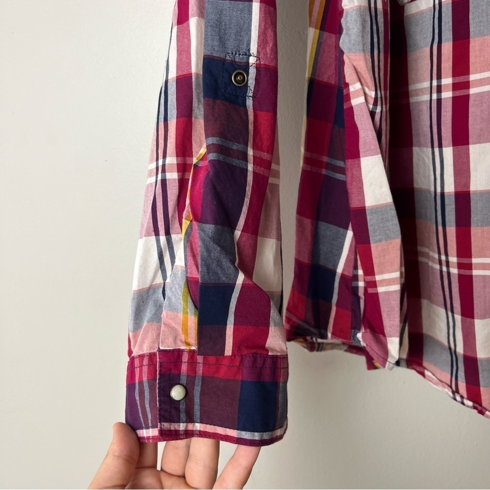 Cato Red Plaid Snap Button Down Shirt 22/24W - Picture 8 of 8